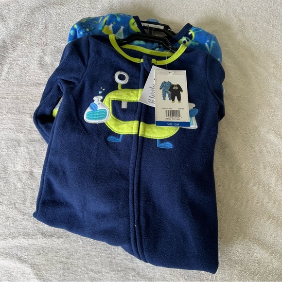 Kids Headquarters 2 PK 12 Month Flame Resistant Sleepwear footie pajamas NWT - Picture 2 of 8